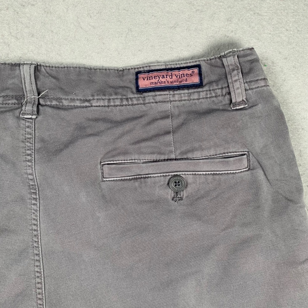 Vineyard Vines Island Short Mens 30 Gray Stretch Chino Flat Front Summer - Picture 10 of 11